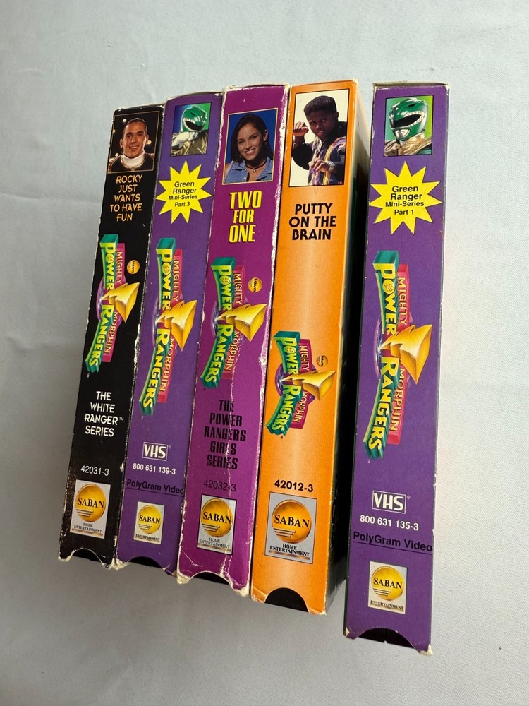 Mighty Morphin Power Rangers VHS Lot Of 5:2For 1/Putty On The Brain/Green Ranger