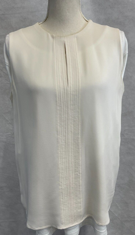 Ralph Lauren Black Label 100% Silk Cream Blouse Size 10