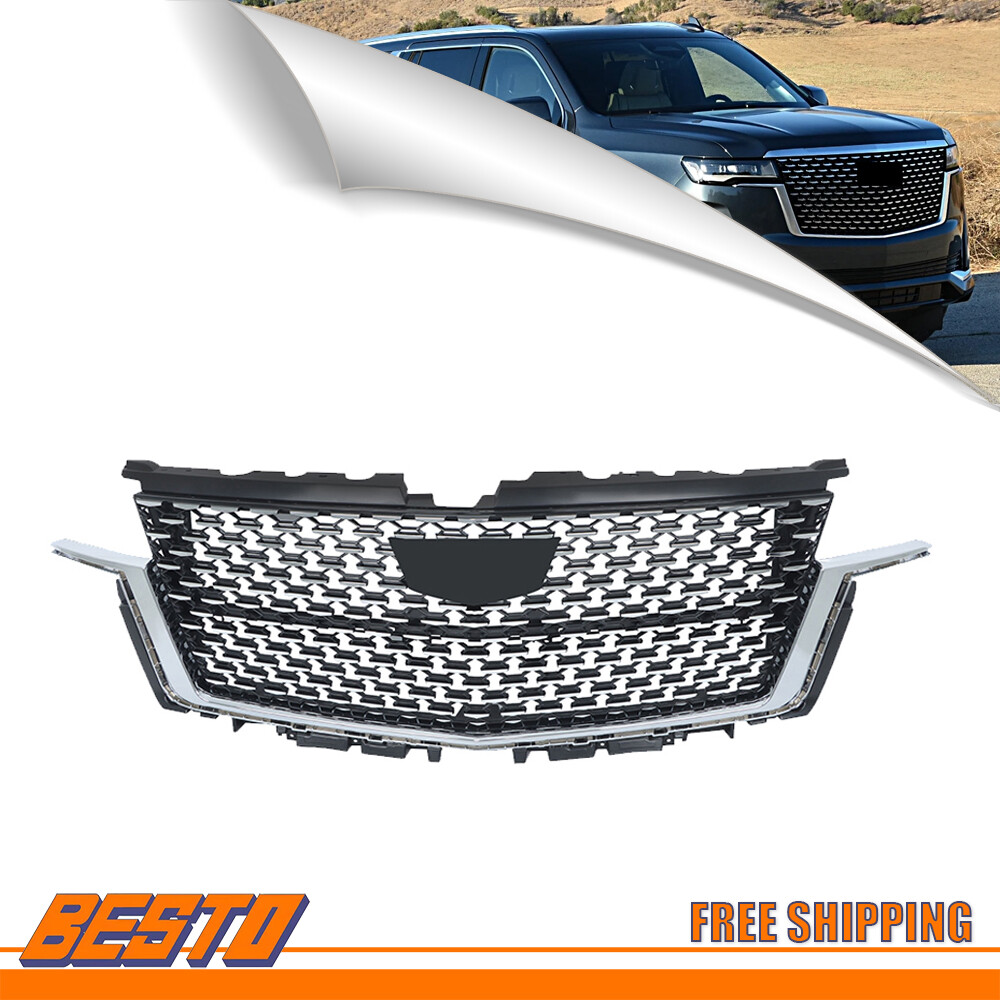 Chome Front Bumper Grille 84699839 For 2021-2022 2023 Cadillac Escalade Plastic
