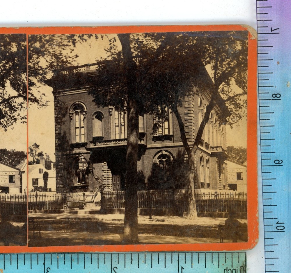 Public Library New Bedford MA Massachusetts Stereoview