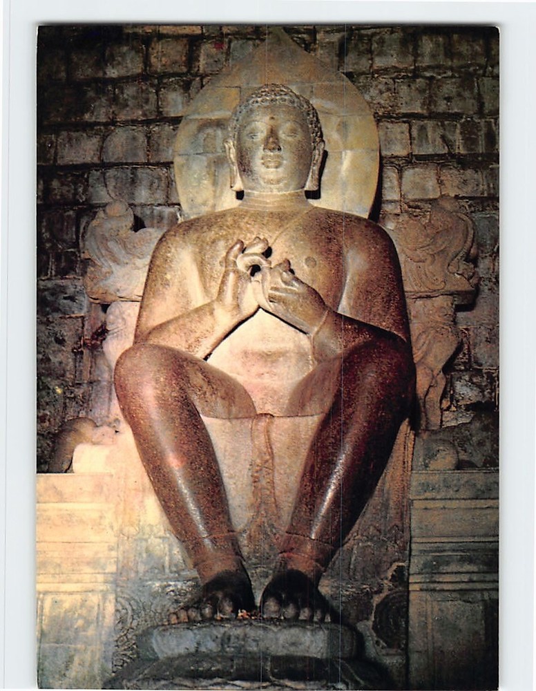 Postcard Big Buddha Mendut Temple Borobudur Java Indonesia