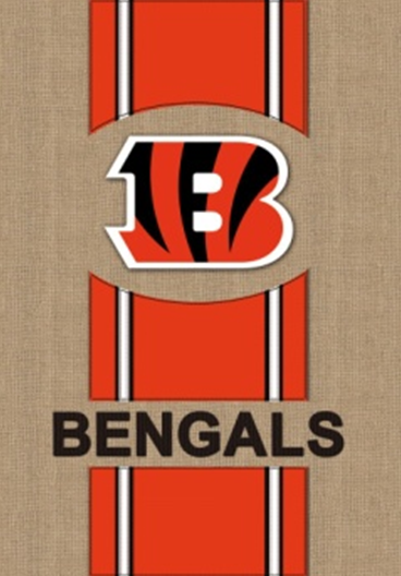 Cincinnati Bengals NFL Heavy Duty 28x44 Burlap Banner