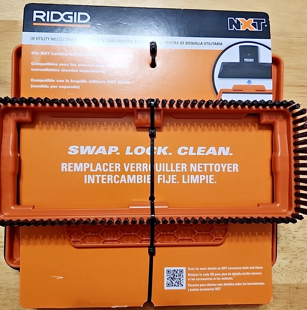 RIDGID 2-1/2 in. NXT Max Utility Nozzle Shoe Kit Attachments Hard Soft Rubber(3)