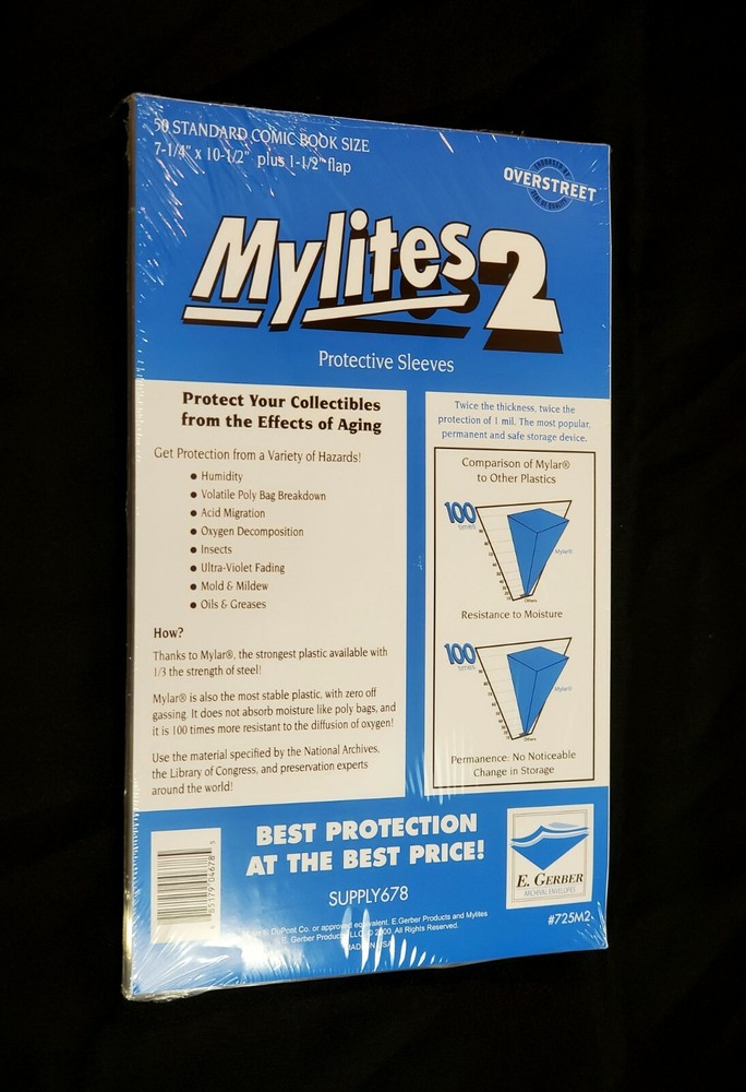 1000 E GERBER MYLITES 2 MIL MYLAR BRONZE SILVER STANDARD COMIC BOOK BAGS SLEEVES