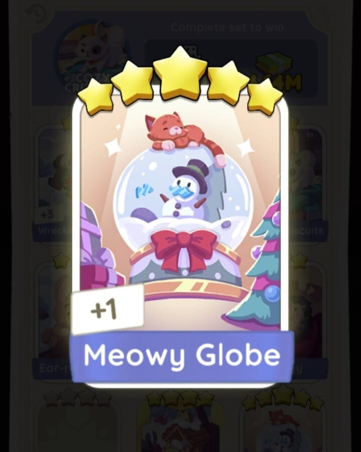 Meowy Globe MONOPOLY 5 Stars ⭐️⭐️⭐️⭐⭐ Sticker | FAST DELIVERY