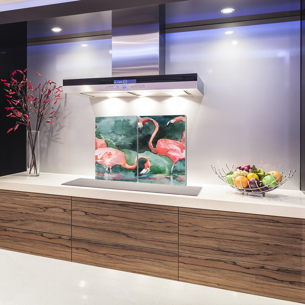 Glass Chopping Board Painting Flamingo Landscape Flamingo Nature Nature 2x30x52