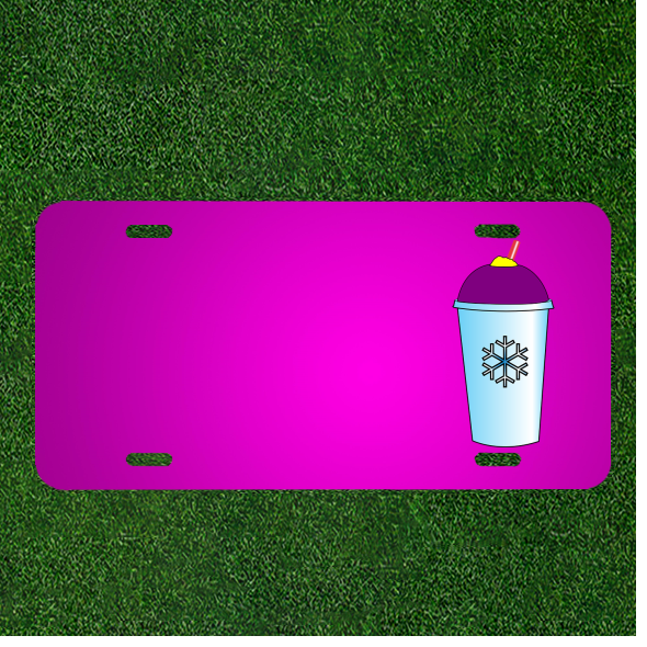 Design Your Own Custom Car License Plate with Personalized Names for a Soft Drink or Flurry
