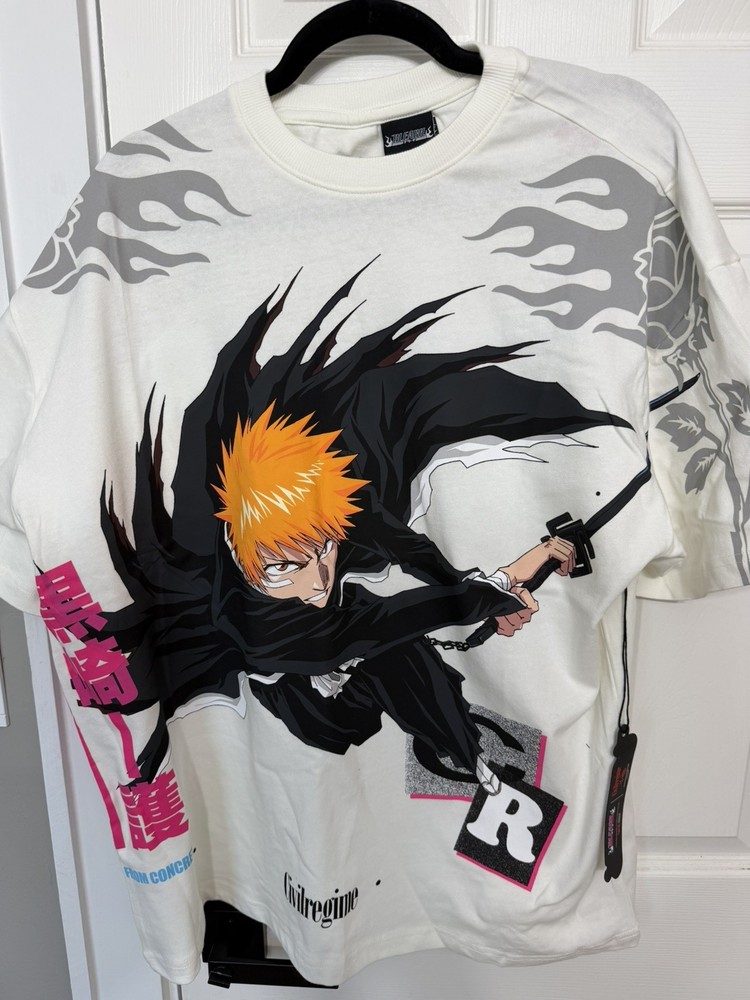 Civil Regime X Bleach Ichigo Anime Graphic T-Shirt Men’s L