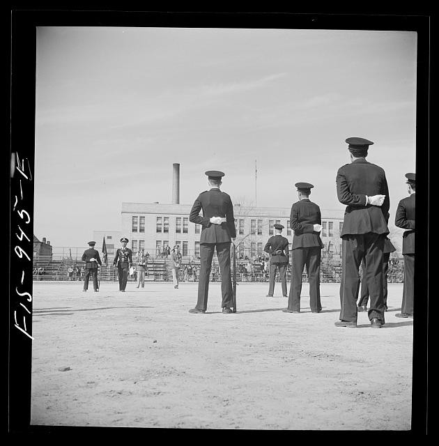 Washington D.C. Armstrong Technical High School Military Unit Drill 1942