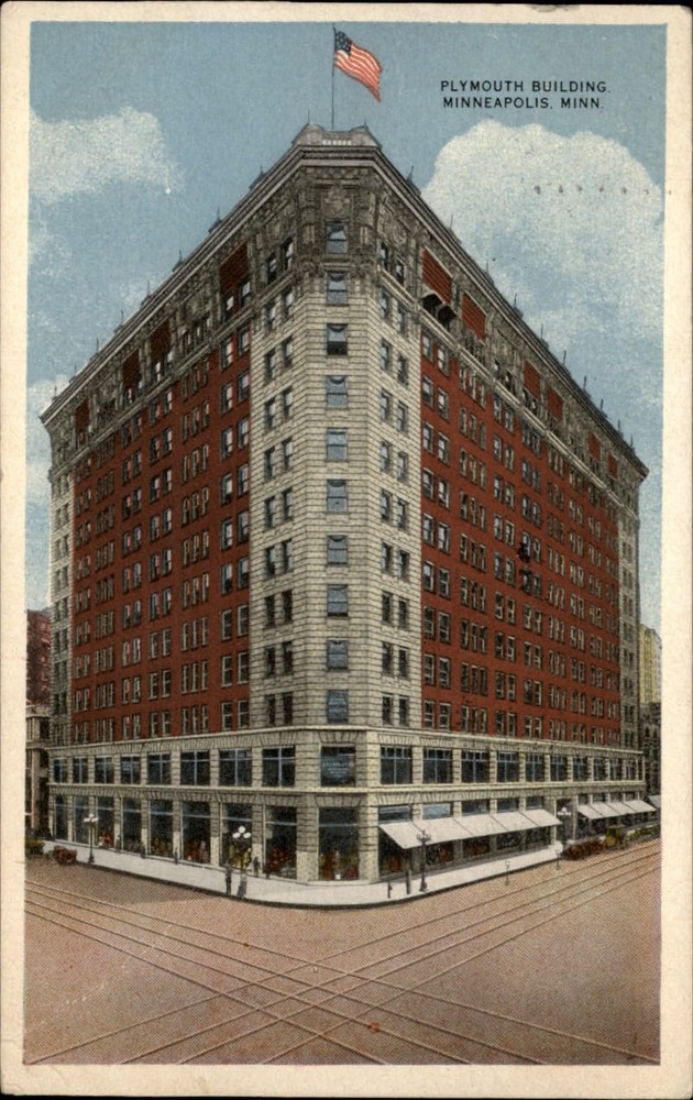 Minneapolis Minnesota Plymouth Building ~ 1916 postcard sku597