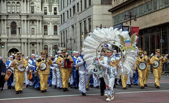 Philadelphia PA 2019 Mummers Parade Broad Street New Year's Day US Navy