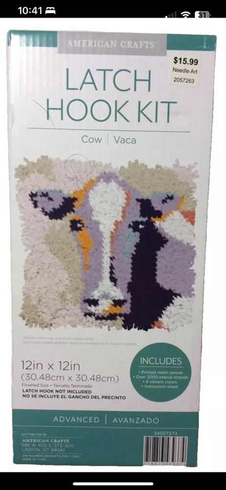 American Crafts Latch Hook Kit-12