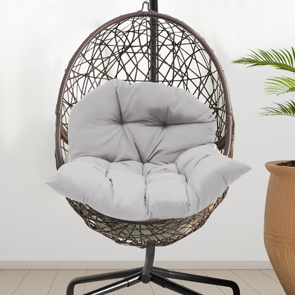 Garden Hanging Swing Chair Bench Hammock Seat Replacement Cushion Pad Light Grey