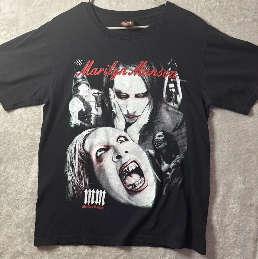 Marilyn Manson T Shirt Black Metal Haven Graphic Band Tee Double Sided Mens L