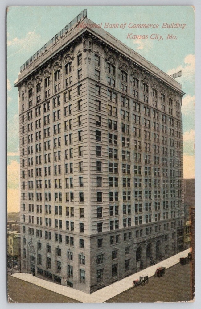 Kansas City MO National Bank of Commerce Building Postcard c1910s