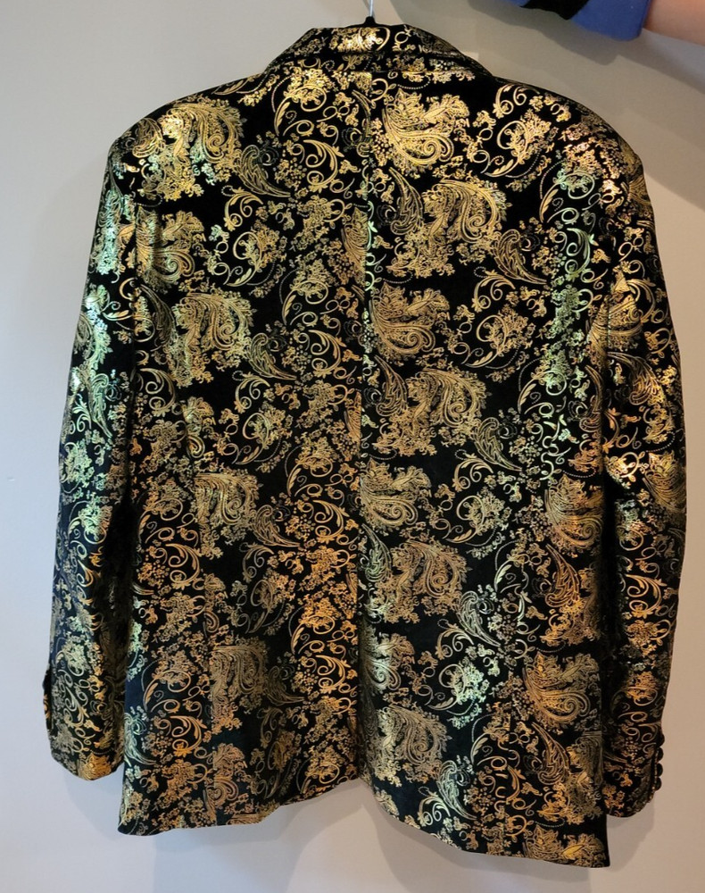 Men's Medium Floral Suit Jacket Slim Fit Stylish Blazer Dinner Party