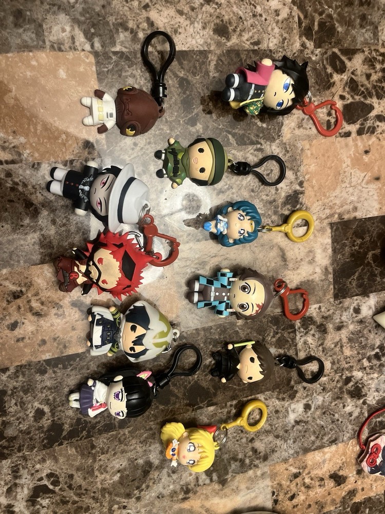 Demon Slayer Anime Keychain Lot Multicolor Detachable Keyring Plastic