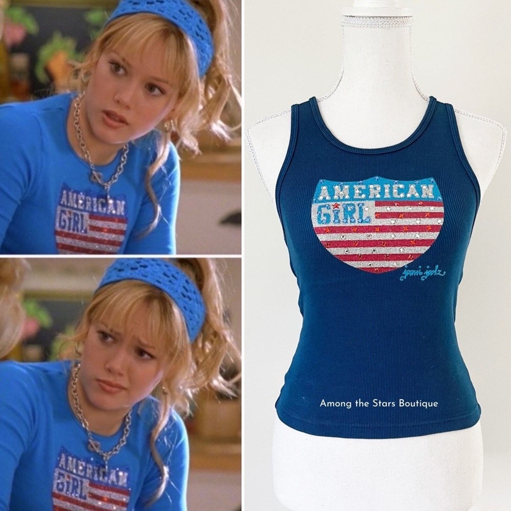 Rare Early 2000s Embellished Tank Top Alt. ASO Hilary Duff as Lizzie McGuire