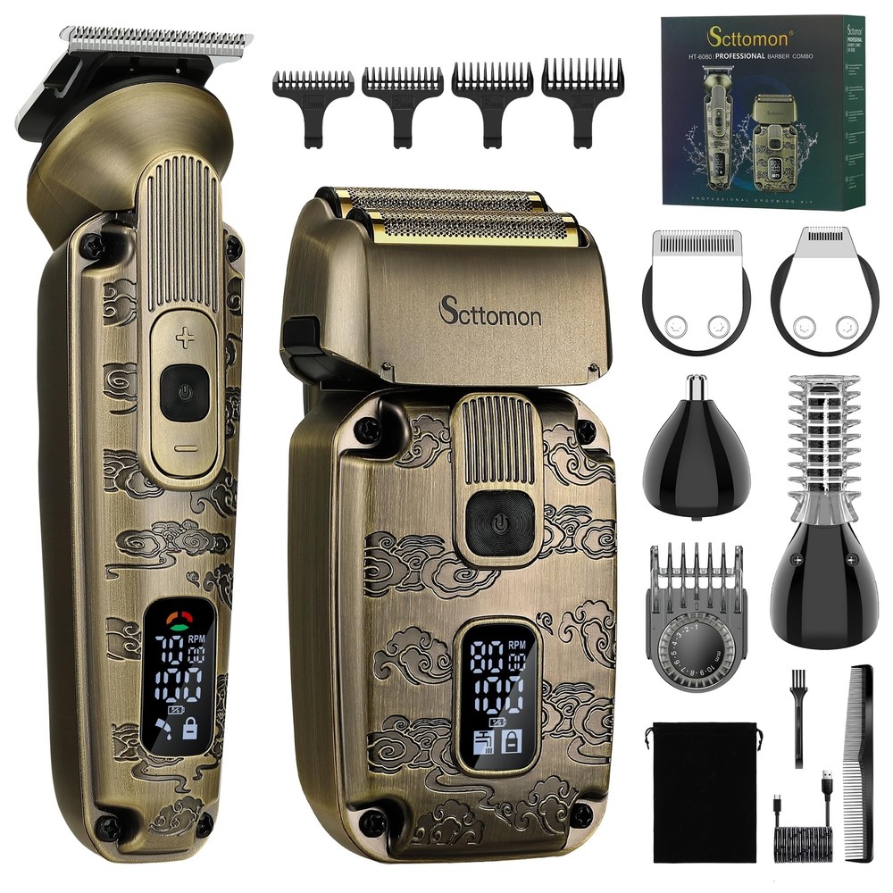 Foil Shavers for Men Beard Trimmer for Men Electric Razor for Men Bald Head H...