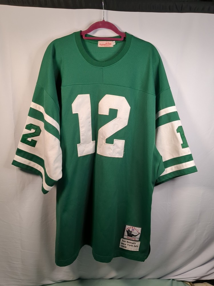 Joe Namath 1968 New York Jets Mitchell & Ness Throwback Jersey Size 56 Vintage Flaws