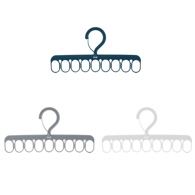 Hanger for Socks and Underwear Drying Rack with 8 Clips for Towel Scarf Panties