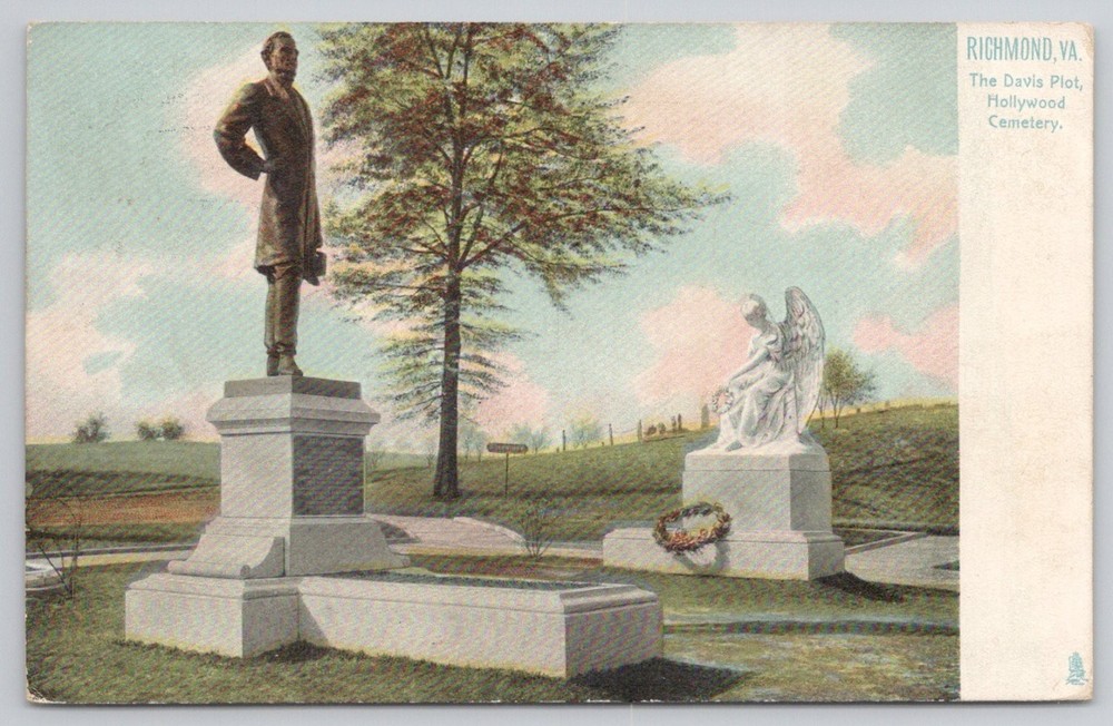 1907 Richmond VA Davis Plot Hollywood Cemetery Raphael Tuck Postcard