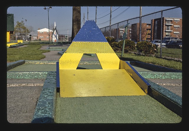 Photo:Royal Oak Michigan 1986 Pyramid Miniature Golf Hole Metal Course
