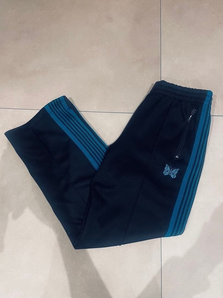 Needles Track Pants Straight Black x Blue lines Size XS Used
