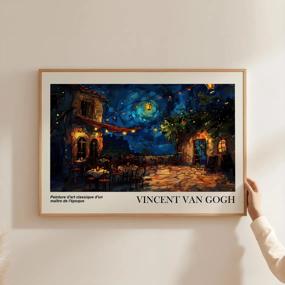 Beautiful Houses Decorated Small Lights Poster Premium Quality Choose your Size