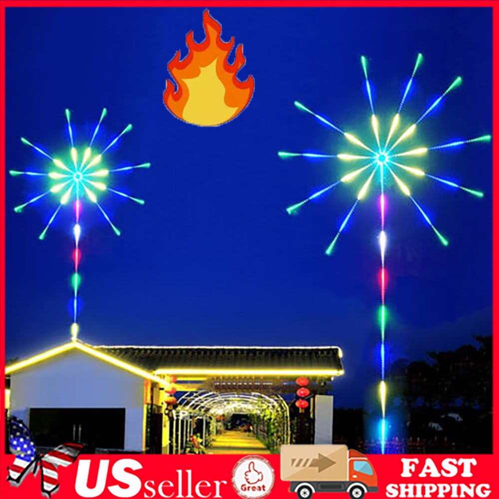 🔥Smart Firework LED Strip Lights RGB APP WIFI Bluetooth Remote Control 360 LED