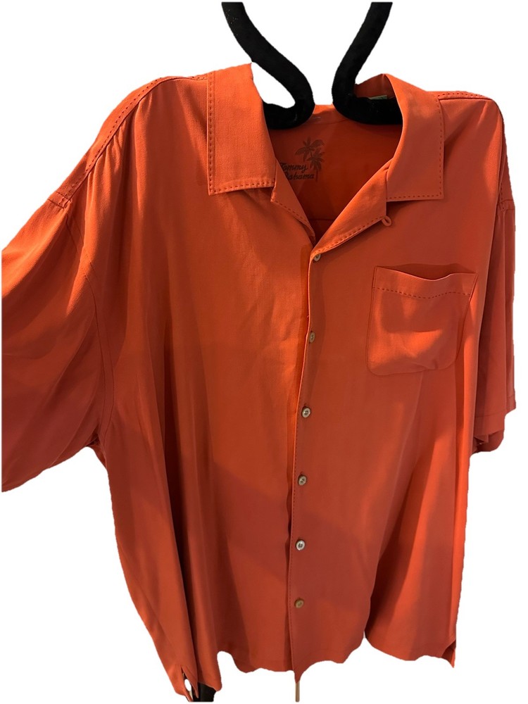Tommy Bahama XXL Silk Short Sleeve Rusty Orange Color