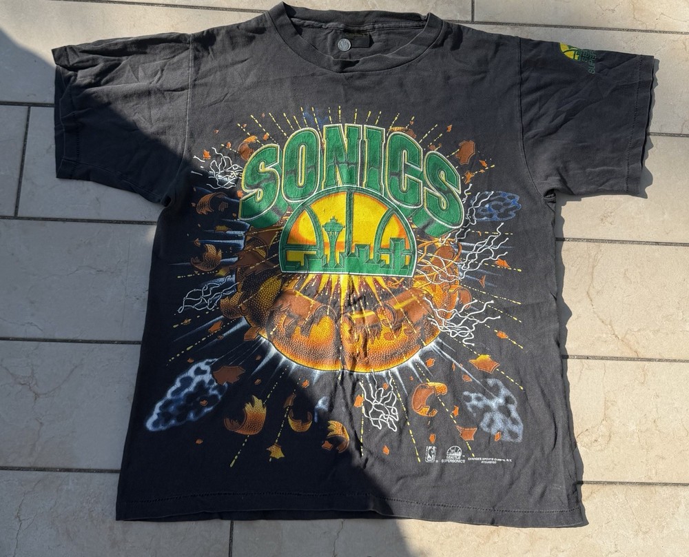 Vintage 90s Seattle Supersonics Explosion Changes Shirt