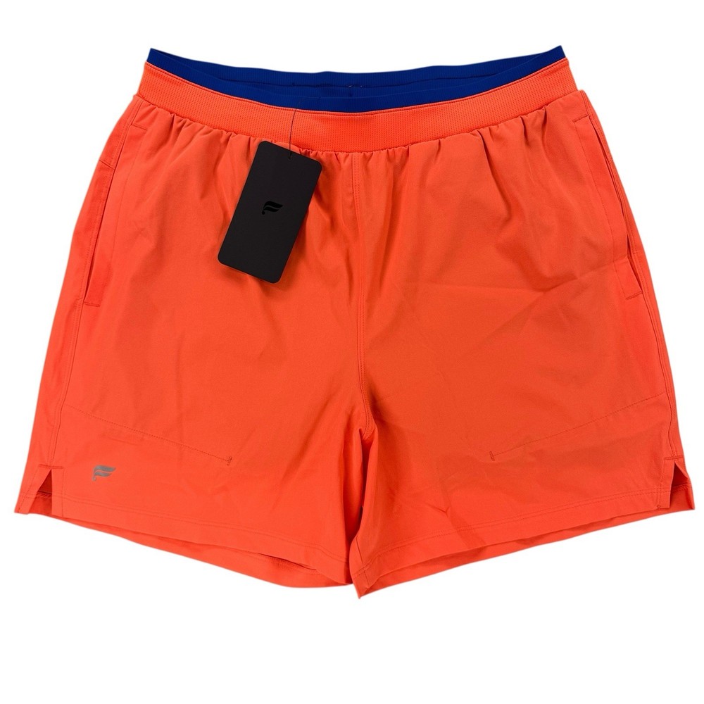 Fabletics Mens The Fundamental Shorts II Lined Size M Orange 5” Inseam