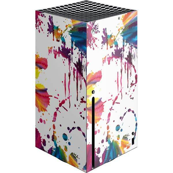 Abstract Art Xbox Series X Console Skin - Chromatic Splatter White
