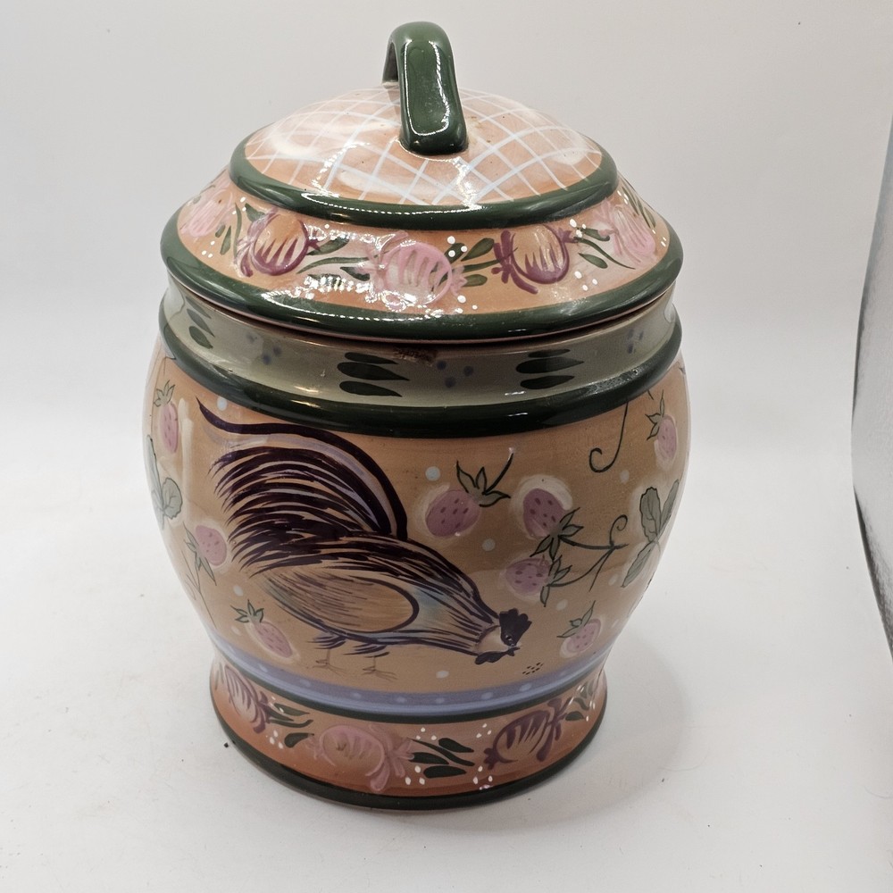 Chanticleer by Zrike Company Danna Cullen Rooster Canister 8.5