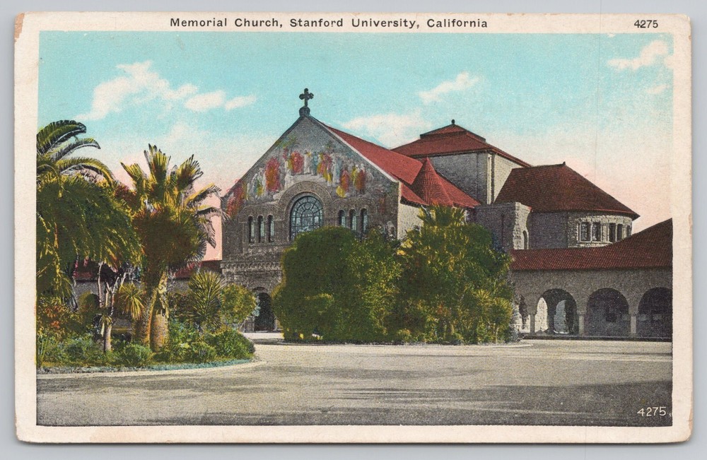 Memorial Church Stanford University California CA Postcard