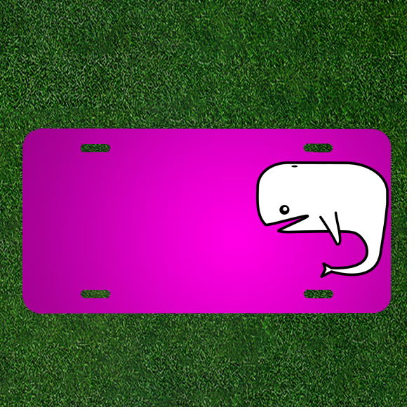 Custom Personalized Car License Plate With Add Names To Whale Blue Whale