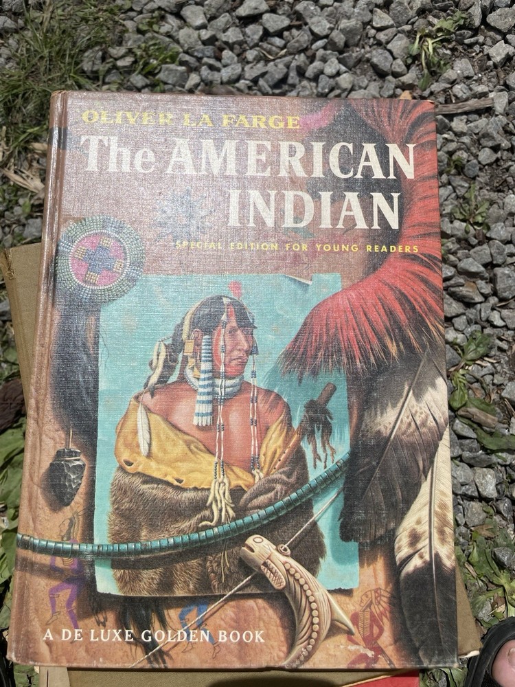 THE AMERICAN INDIAN ~ Oliver La Farge ~ A De Luxe Golden Book Vintage Childrens