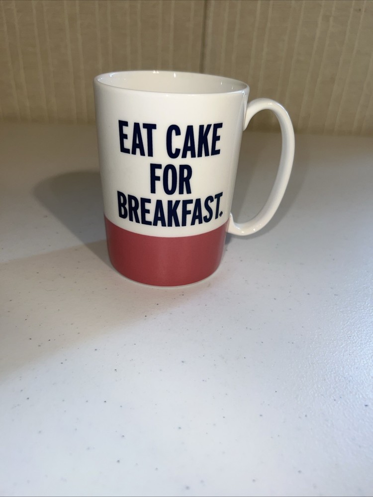 Kate Spade Things We Love Lenox Eat Cake for Breakfast Coffee Mug Tea Cup