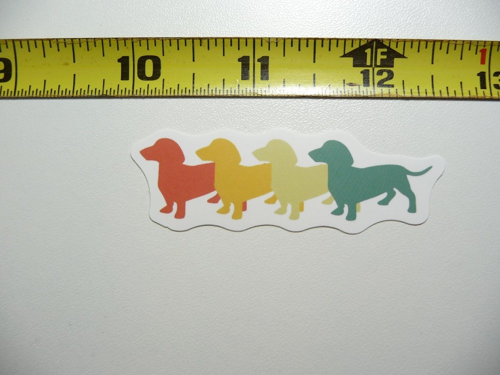 Artsy Dachshund Decal Sticker for Dog Lovers Wiener Doxie Pet Design