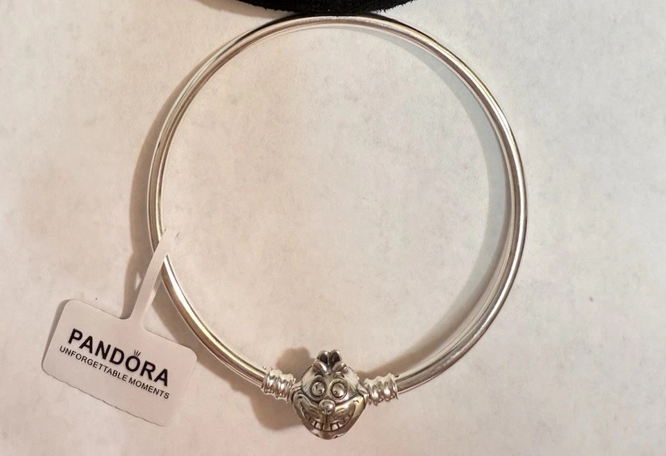Pandora S925 Disney Alice in Wonderland Cheshire Cat Charm Bangle 18cm 599343C00
