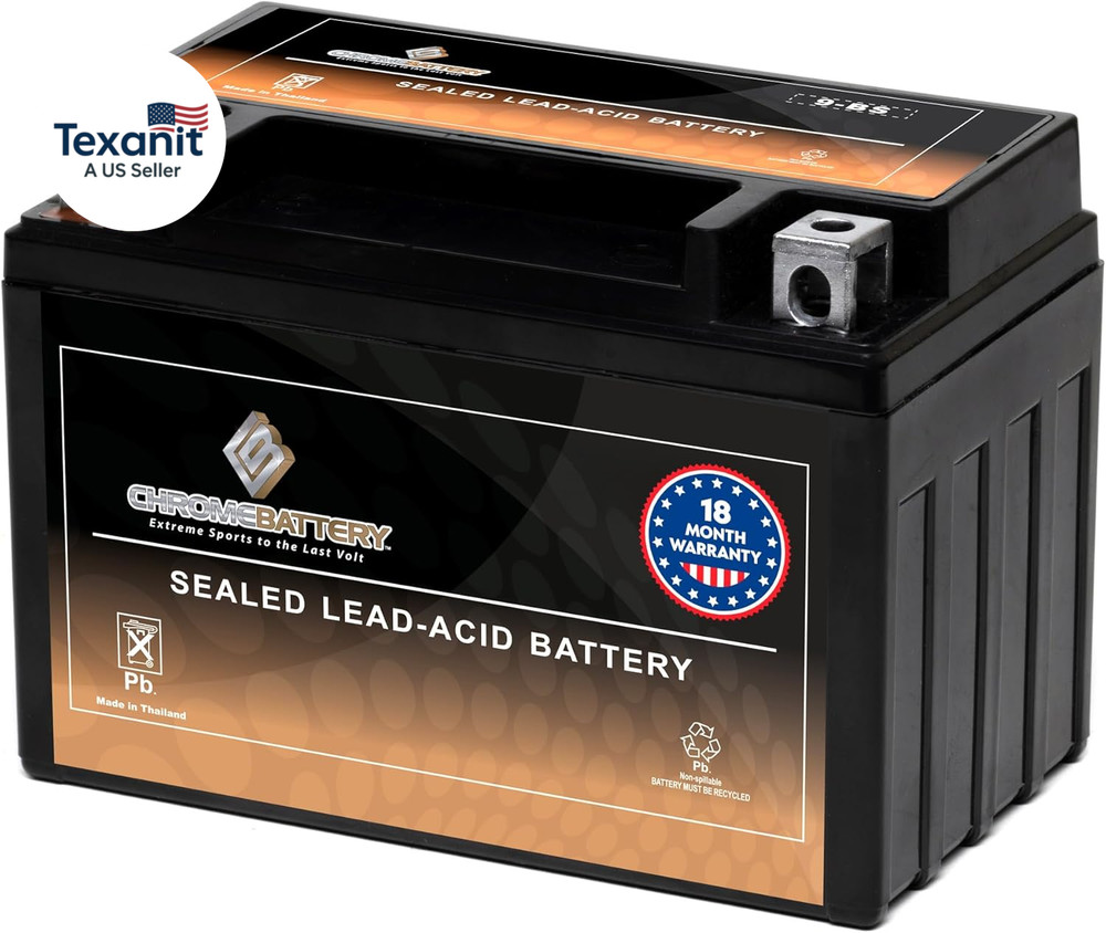 YTX9-BS 12V 135 CCA AGM – Maintenance Free Powersport Battery for ATV, Motorcycl