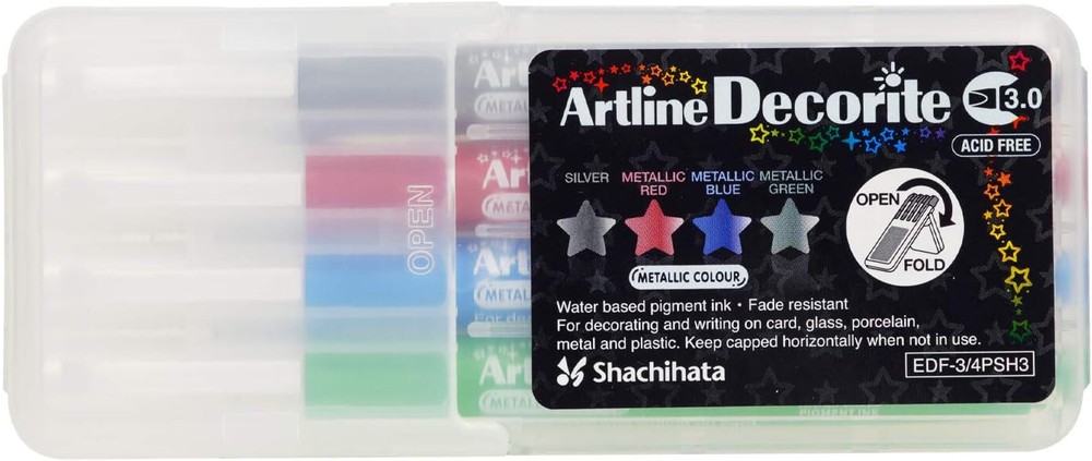 Artline Decorite Markers | Acid Free | Fade Resistant |‎ EDF-3/4PSH3 PCK-4-image