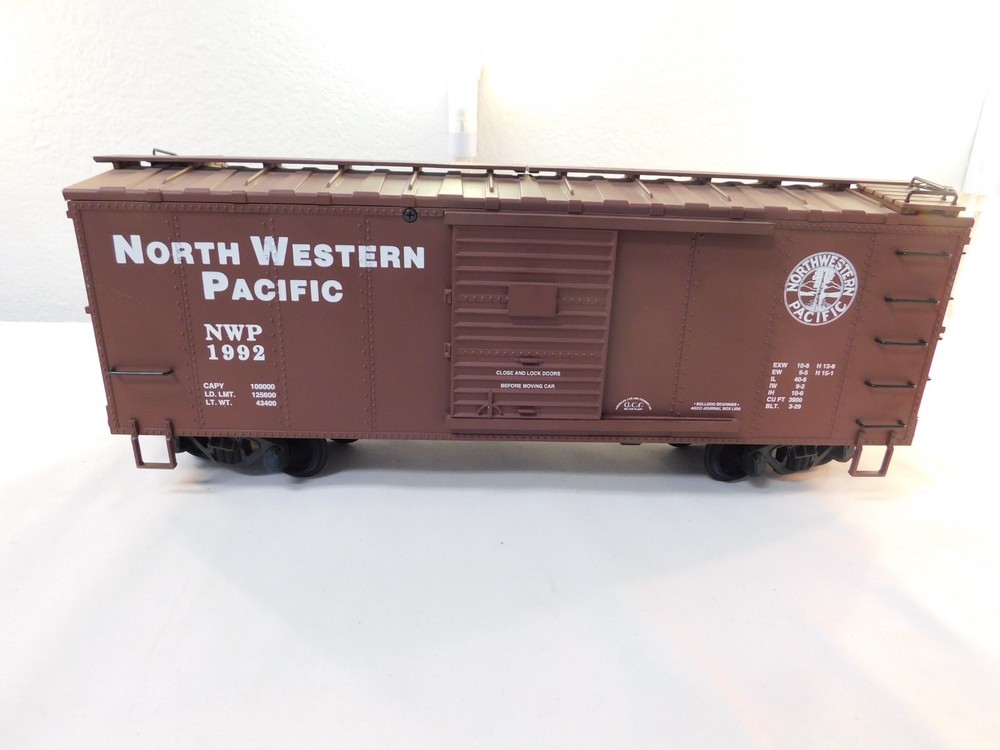 USA Trains R19075 G Scale Steel Box Car North Western Pacific #1992