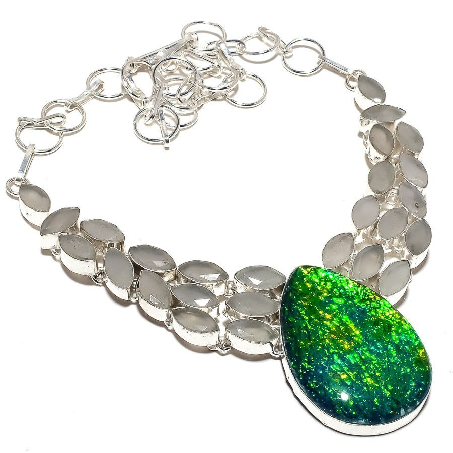 Triplet Fire Opal and Chalcedony 18