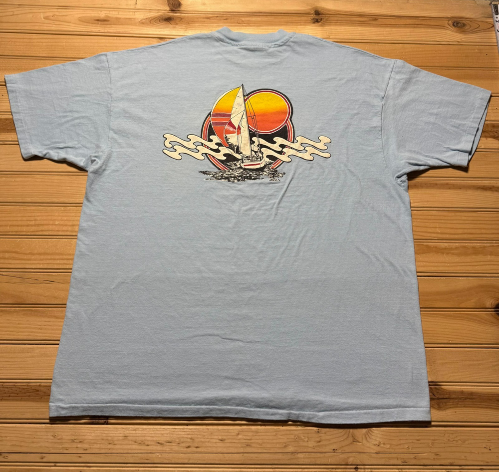 Vintage 1992 Venture MacGregor Nationals Sailboat Regatta Sunset Shirt USA - XXL