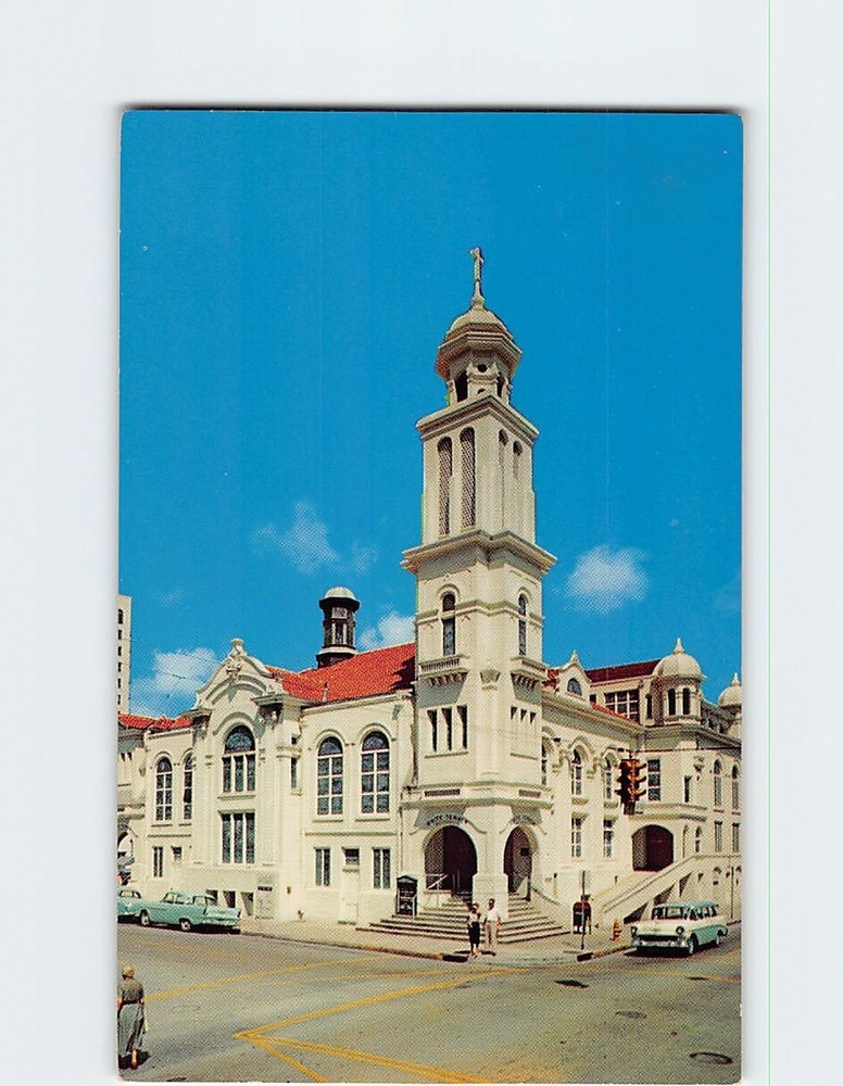 Postcard White Temple Methodist Church Miami Florida USA