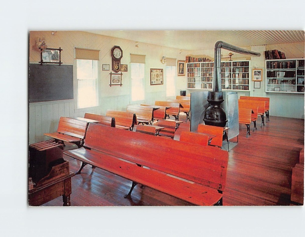 Postcard One-Room Country School Pioneer Village Minden Nebraska USA