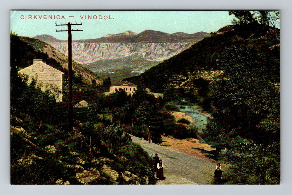Croatia- Cirkvenica Scenic Vinodol Valley Postal Old Card View Vintage Postcard