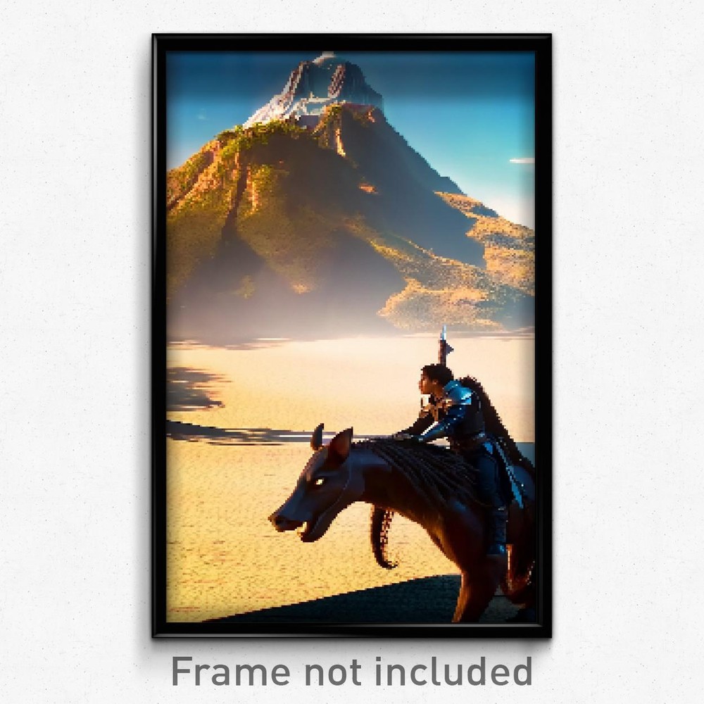 8-Bit Psychedelic Pixel Art Mount Poster - Trippy Video Game Print